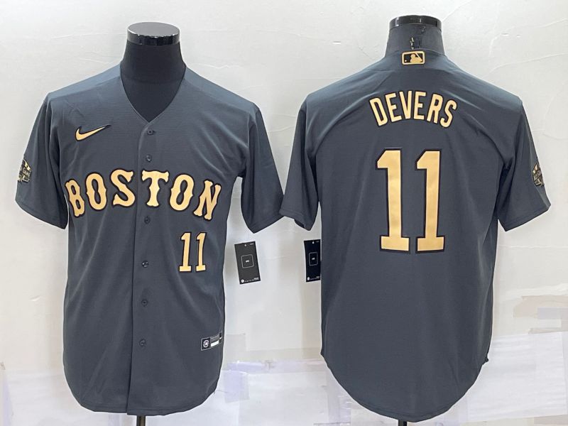 Men Boston Red Sox #11 Devers Grey 2022 All Star Nike MLB Jerseys